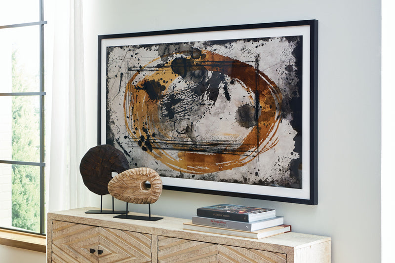 Clefting - Black / Caramel / Tan - Wall Art