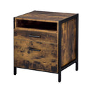 Juvanth - Nightstand - Rustic Oak & Black
