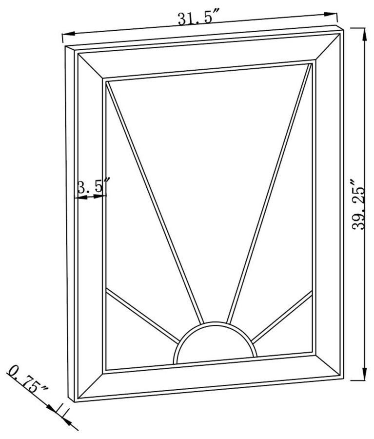 Calixte - Wall Mirror - Champagne And Silver