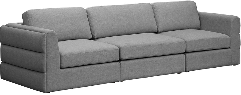 Beckham - Modular Sofa 3 Seats - Gray - Fabric