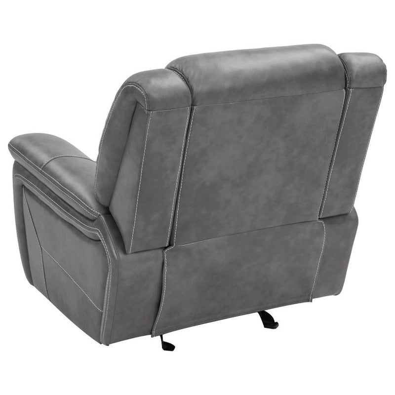 Conrad - Upholstered Motion Glider Recliner - Gray