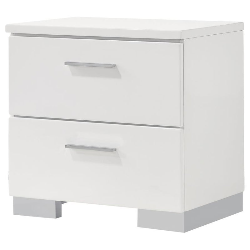 Felicity - 2-Drawer Nightstand - Glossy White