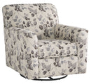Abney - Swivel Accent Chair - Platinum