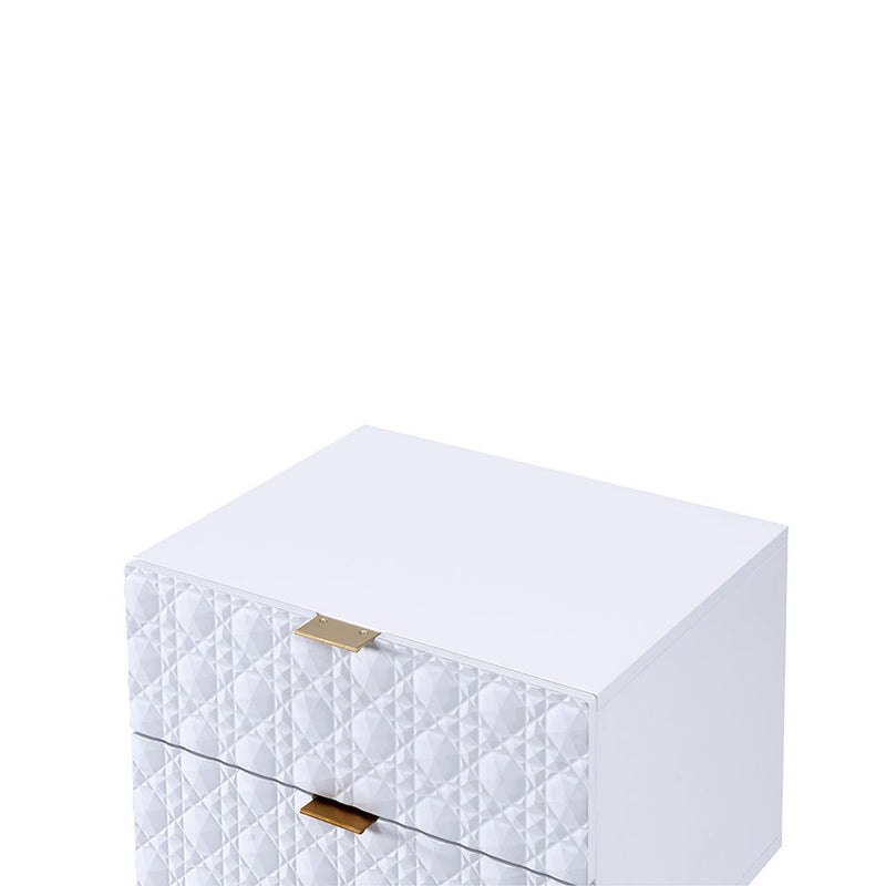 Maisey II - Nightstand - White & Gold