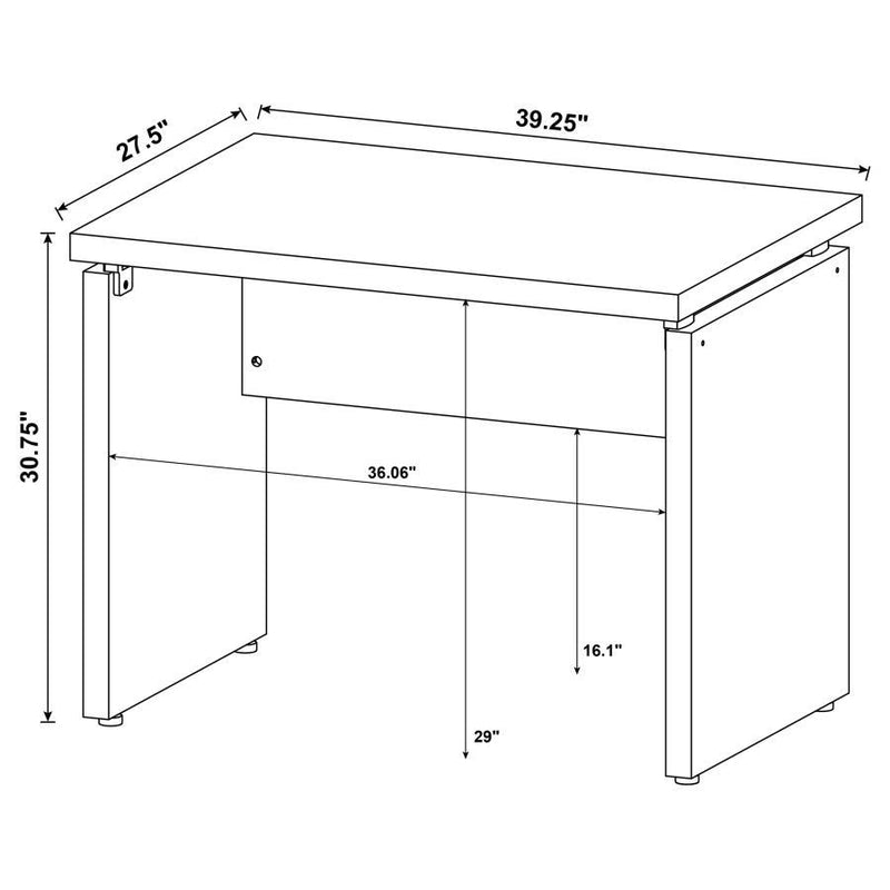 Skylar - Engineered Wood Writing Desk - Cappuccino