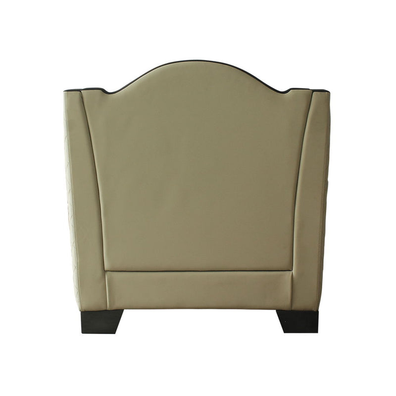 House - Beatrice Chair - Beige PU, Black PU & Charcoal Finish