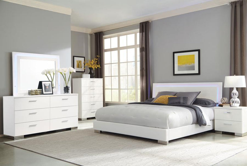 Felicity - 6-Drawer Dresser - Glossy White