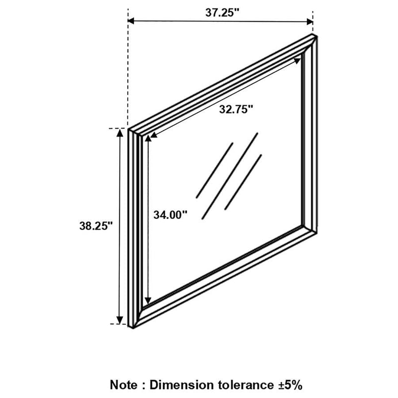 Brandon - Dresser Mirror - Warm Brown