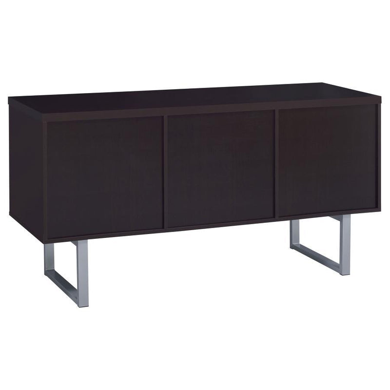 Lawtey - 5-Drawer Credenza With Adjustable Shelf - Cappuccino