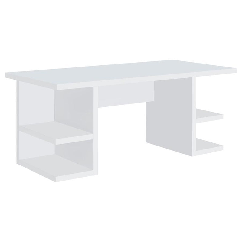 Alice - Writing Desk - White With Open Shelves