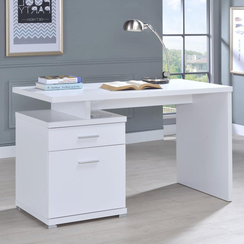 Irving - 2-drawer Office Desk with Cabinet