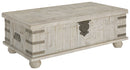 Carynhurst - Lift Top Cocktail Table - White Wash Gray