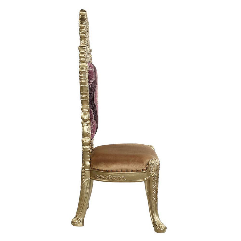 Bernadette - Side Chair (Set of 2) - Pattern Fabric & Gold Finish