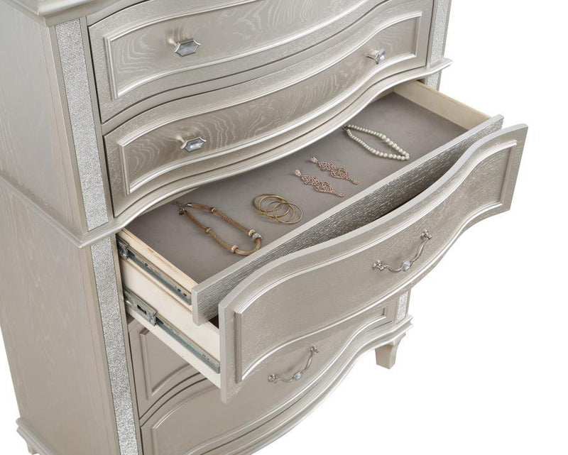 Evangeline - 6-Drawer Chest - Silver Oak