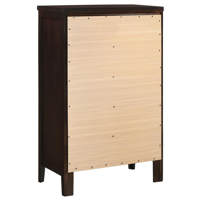 Carlton - 5-Drawer Rectangular Chest - Cappuccino