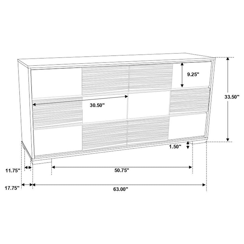 Blacktoft - 6-Drawer Dresser - Black