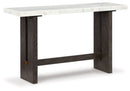 Burkhaus - Sofa Table - White / Dark Brown