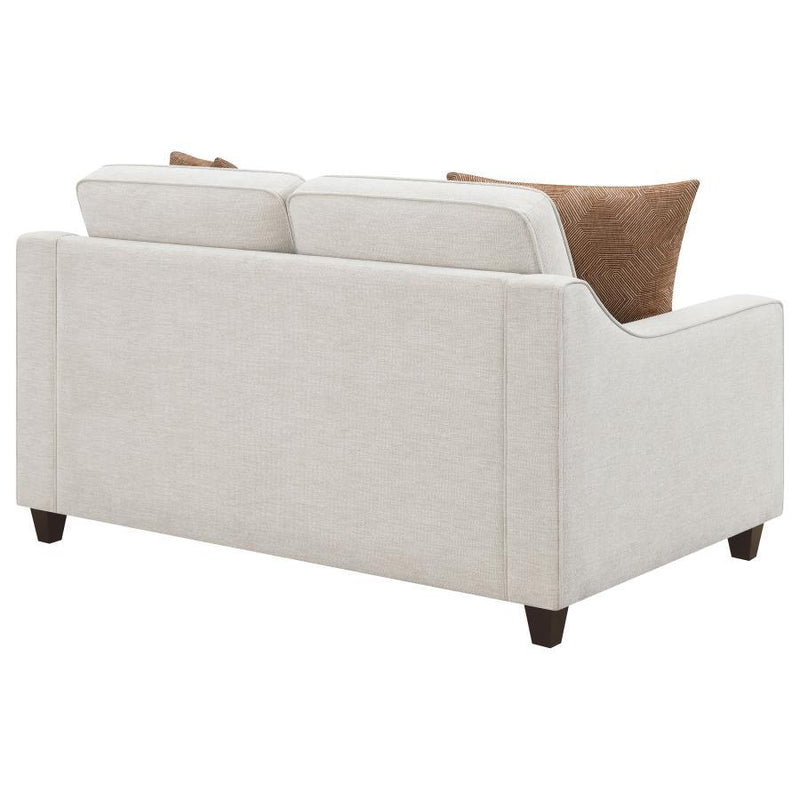 Christine - Upholstered Sloped Arm Loveseat - Beige