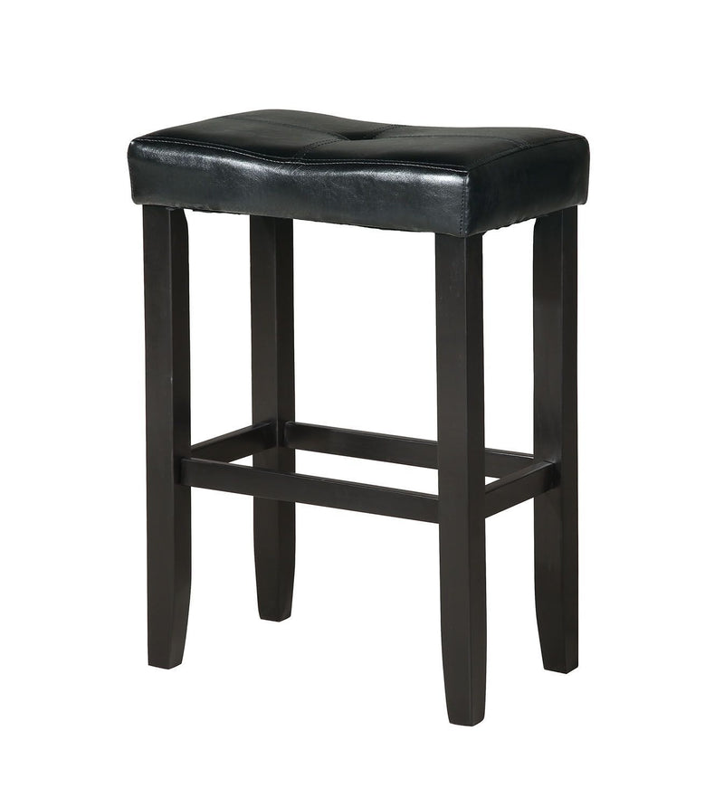 Micha - Stool (Set of 2) - Black PU & Black