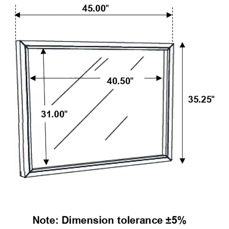 Serenity - Rectangular Dresser Mirror