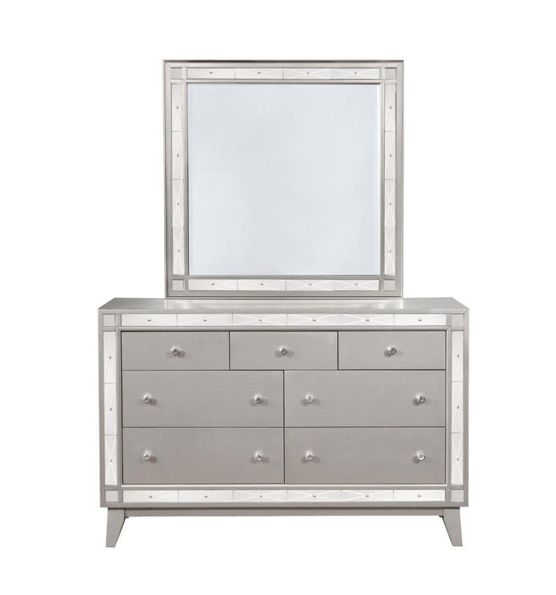 Leighton - 7-Drawer Dresser - Metallic Mercury