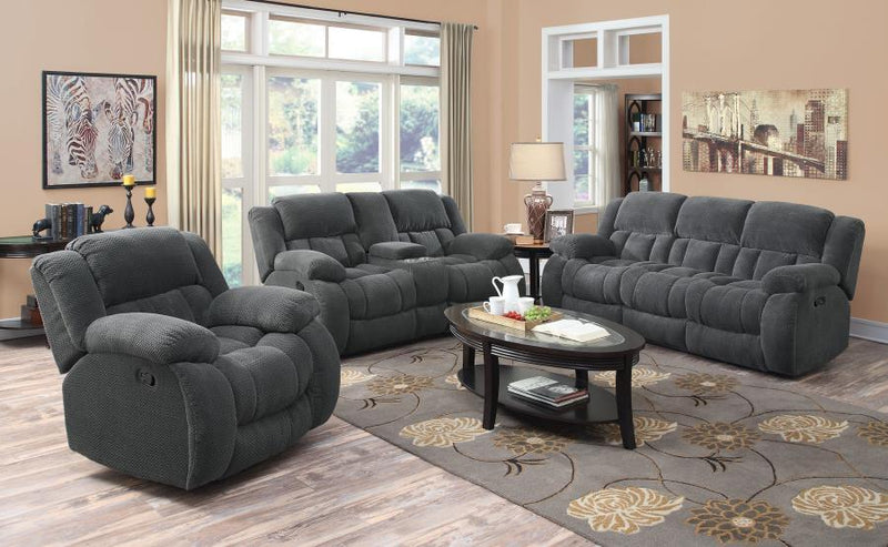 Weissman - Motion Loveseat With Console - Charcoal