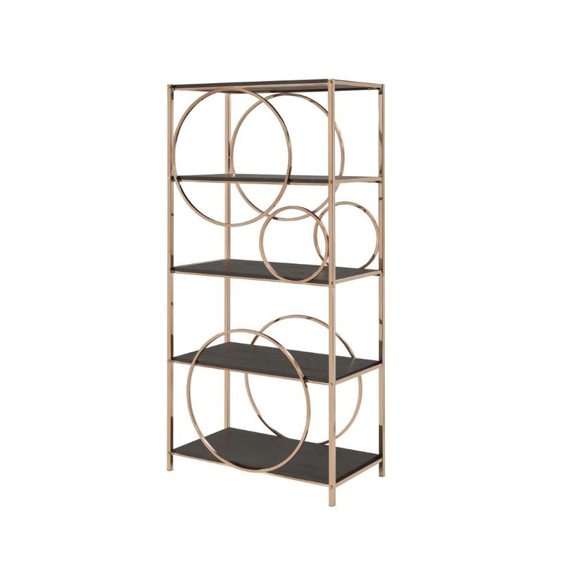 Hudice - Bookshelf - Black Oak & Champagne