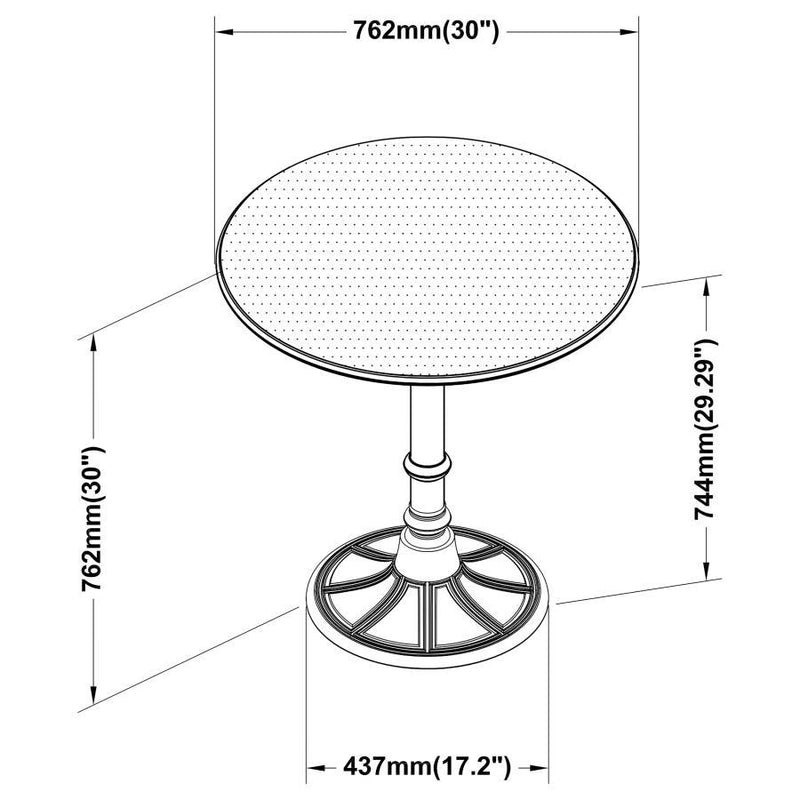 Oswego - Round Bistro Dining Table - Bronze