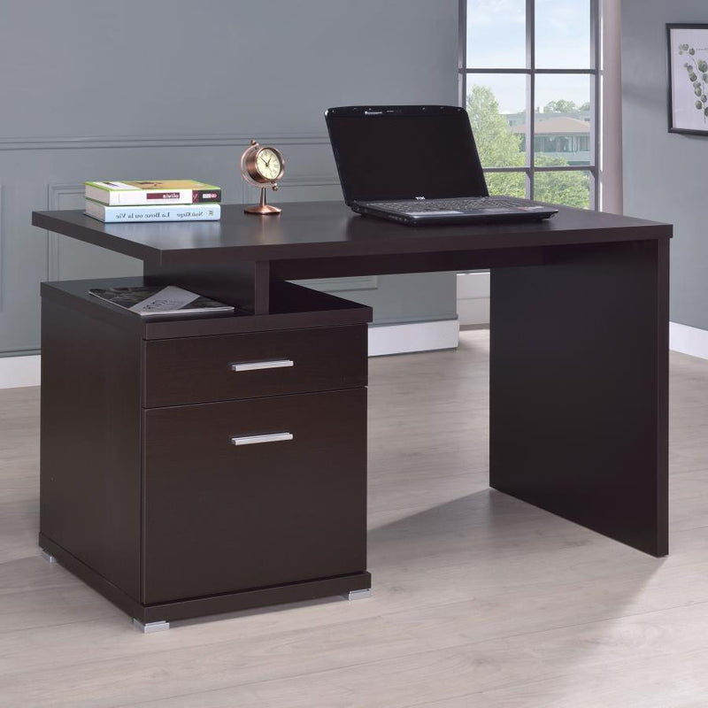 Irving - 2-drawer Office Desk with Cabinet