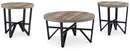 Deanlee - Occasional Table Set (Set of 3) - Grayish Brown / Black