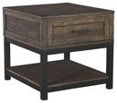 Johurst - Rectangular End Table - Grayish Brown