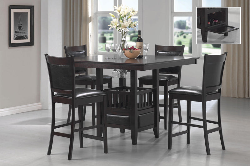 Jaden - 5 Piece Dining Room Set - Espresso And Black