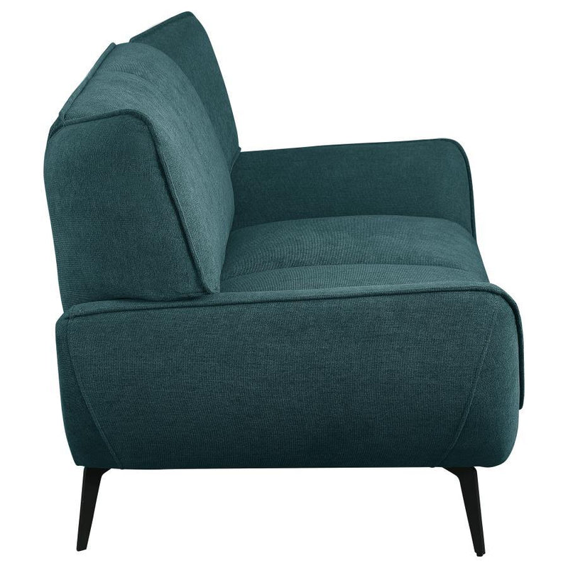 Acton - Upholstered Flared Arm Loveseat - Teal Blue