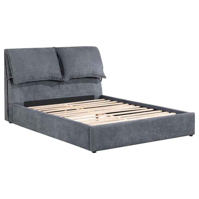 Laurel - Upholstered Platform Bed With Pillow Headboard