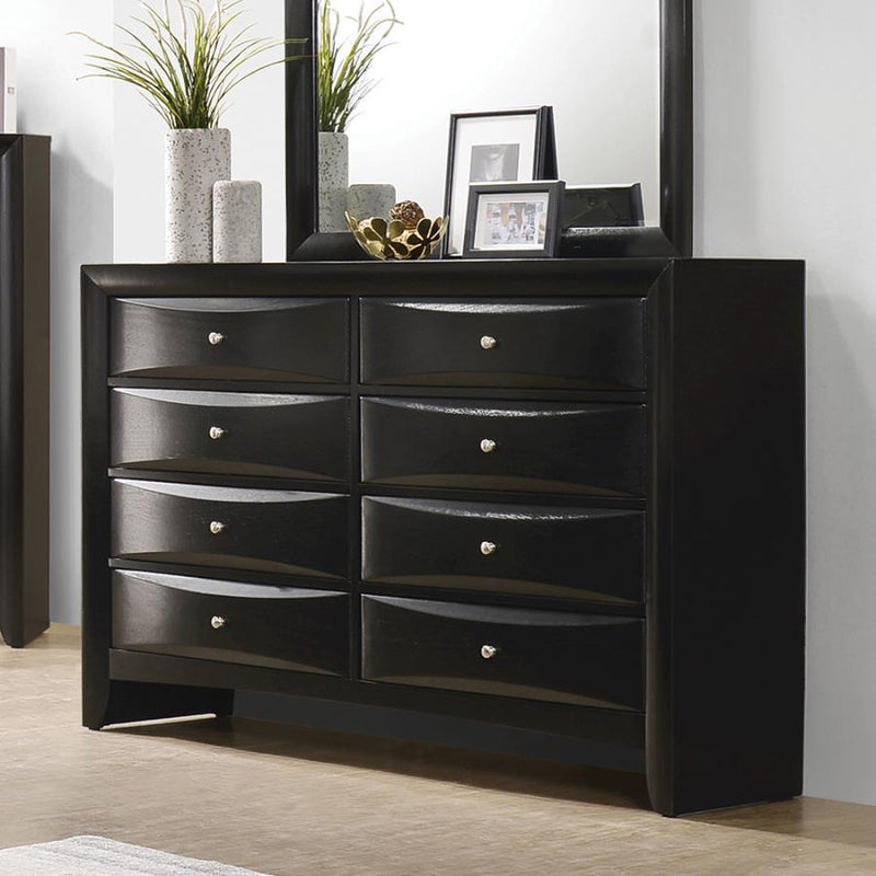 Briana - Rectangular 8-Drawer Dresser - Black