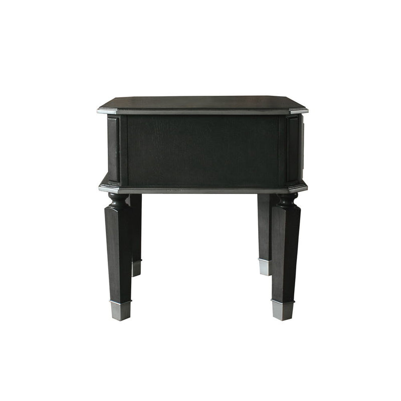 House - Beatrice End Table - Charcoal & Light Gray Finish