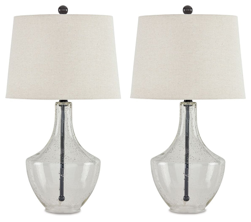 Gregsby - Clear / Black - Glass Table Lamp (Set of 2)