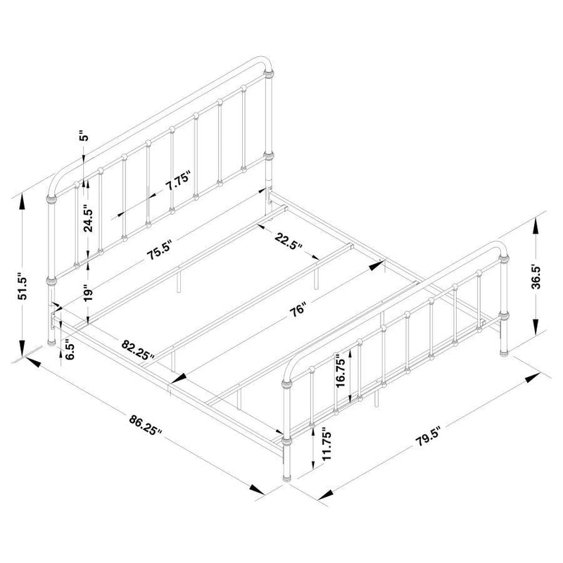 Livingston - Panel Metal Bed