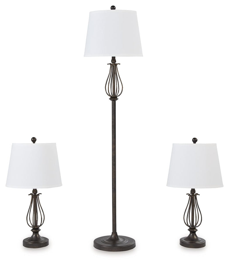 Brycestone - Bronze Finish - Metal Lamps (Set of 3)