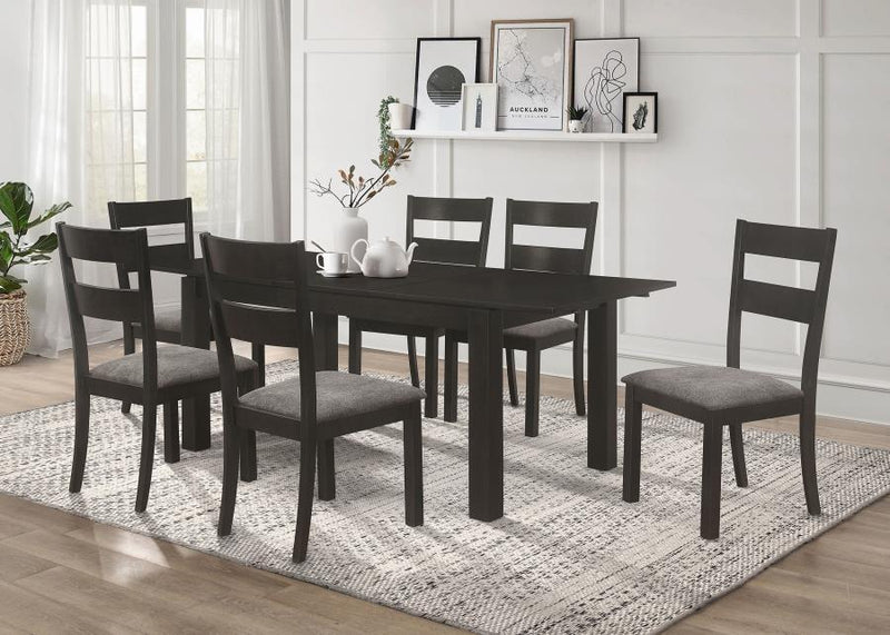 Jakob - Rectangular Extension Leaf Dining Table - Black