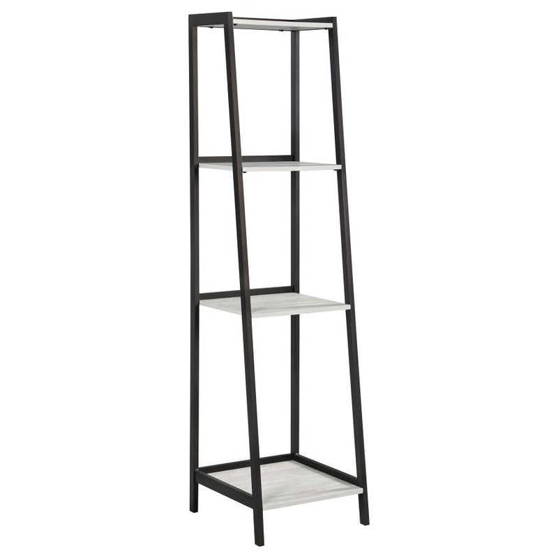 Pinckard - 4-Shelf Bookshelf - Gray Stone