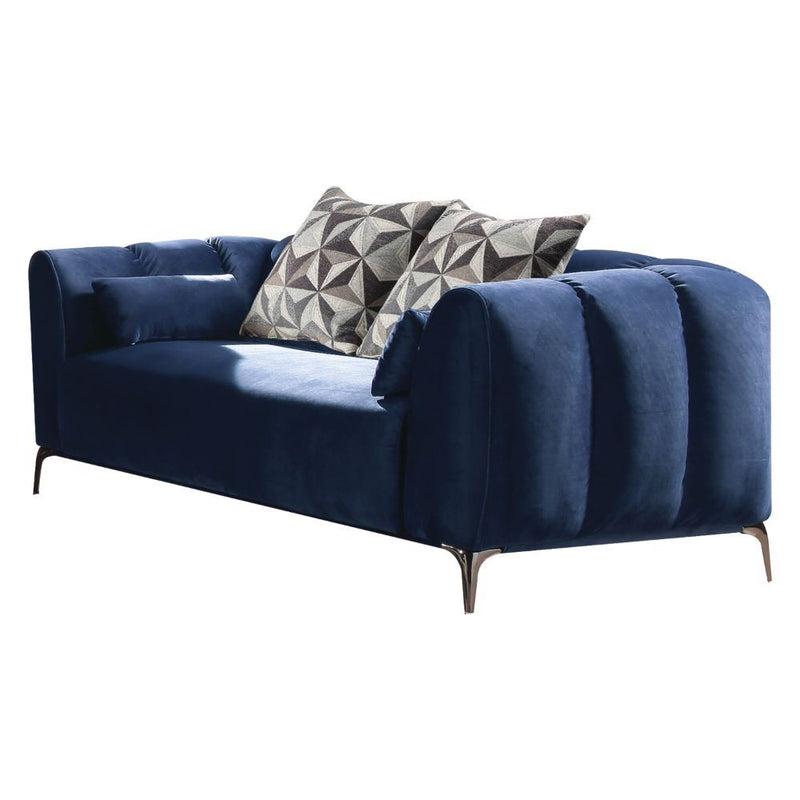 Hellebore - Loveseat - Blue Velvet