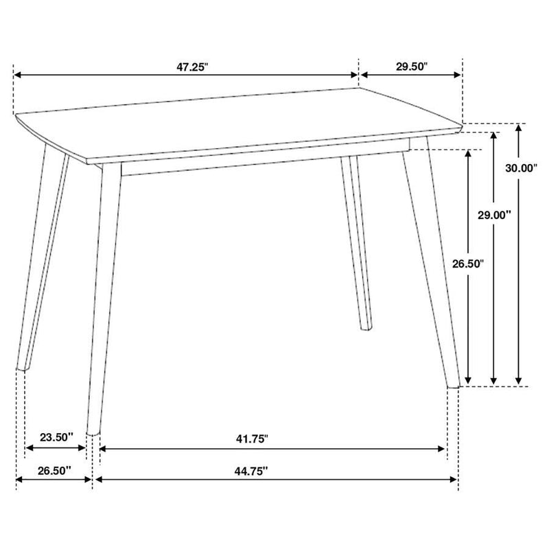 Kersey - Dining Table With Angled Legs - Chestnut