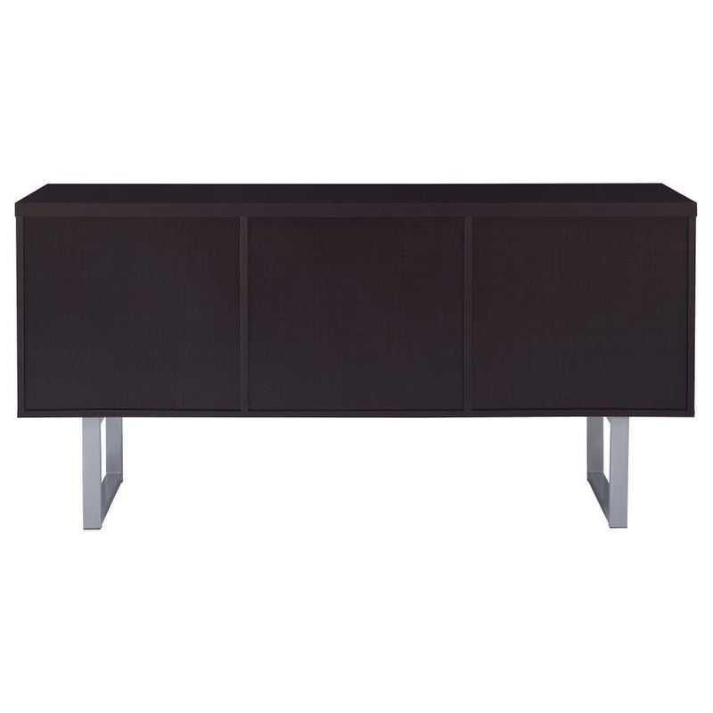 Lawtey - 5-Drawer Credenza With Adjustable Shelf - Cappuccino