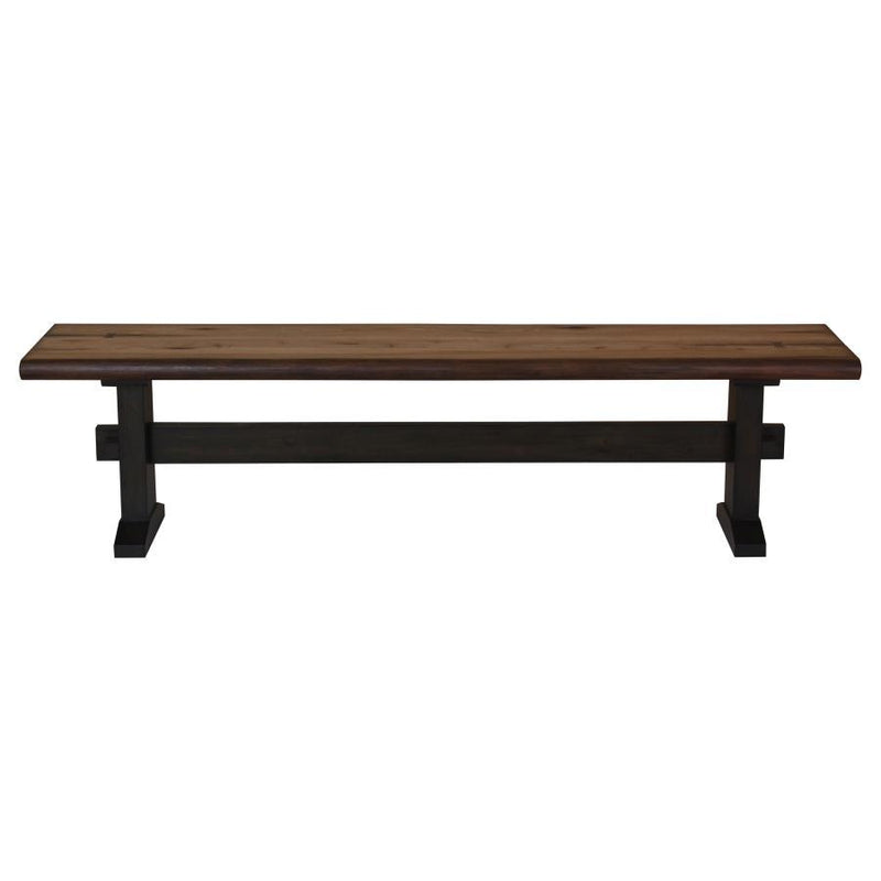 Bexley - Rectangular Live Edge Dining Set - Natural Honey And Espresso