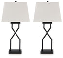 Brookthrone - Metal Table Lamp (Set of 2) - Black