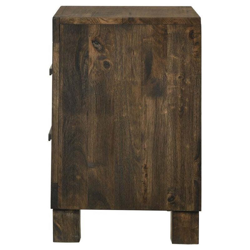 Woodmont - 2-Drawer NightStand - Rustic Golden Brown