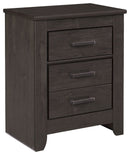 Brinxton - Two Drawer Night Stand - Charcoal