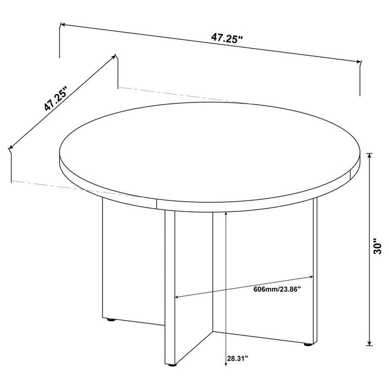 Jamestown - Round Engineered Wood Dining Table With Decorative Laminate - Mango Brown