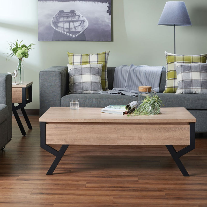 Kalina - Coffee Table - Rustic Natural & Black